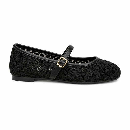 Delicate Mesh Strap Flats for Everyday Elegance