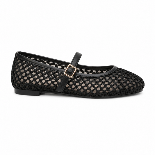Delicate Mesh Strap Flats for Everyday Elegance