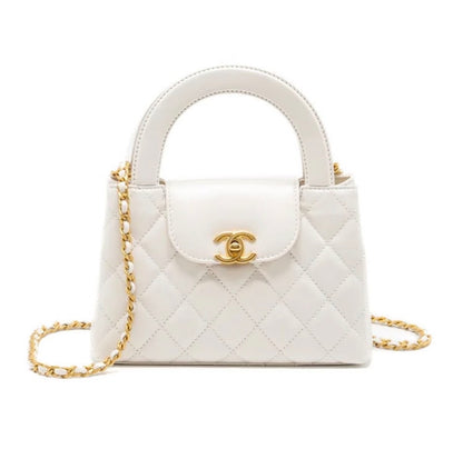 Chanel Black Quilted Calfskin Leather Nano Kelly Shopper Bag